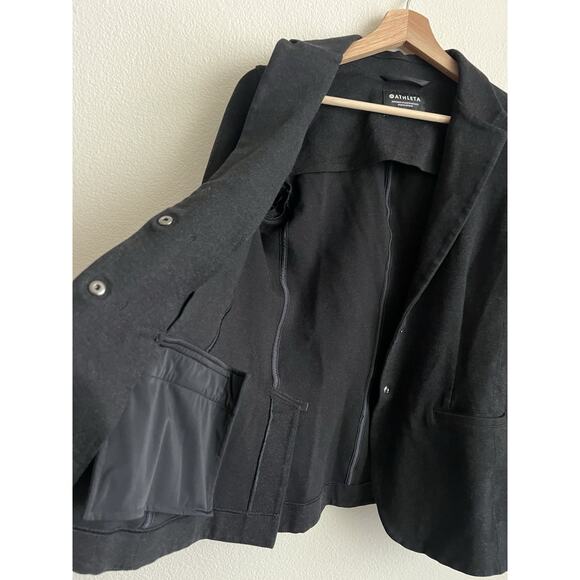 Athleta Blazer Womens 8 Textured Black - Picture 6 of 8